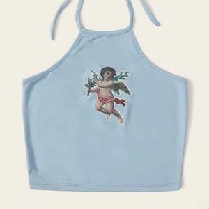 Blue angel crop top 👼🏻